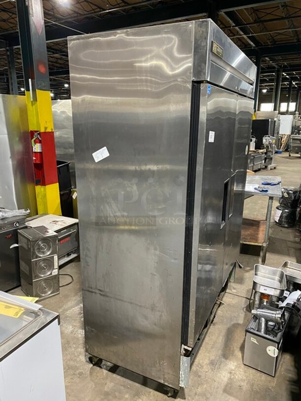True Commercial 2 Door Reach In Refrigerator! With Poly Coated Racks! All Stainless Steel! On Casters! Model: TS49 SN: 8143466 115V 60HZ 1 Phase - Image 4 of 8