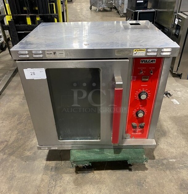 Vulcan Commercial Electric Powered Single Deck Half Sized Convection Oven! With View Through Door! All Stainless Steel!