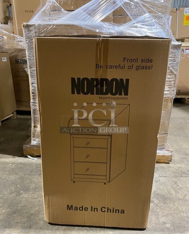 Nordon Commercial Countertop Single Door Reach In Cooler Merchandiser! With Poly Coated Racks! Model: Sc52B 115V 60HZ 1 Phase