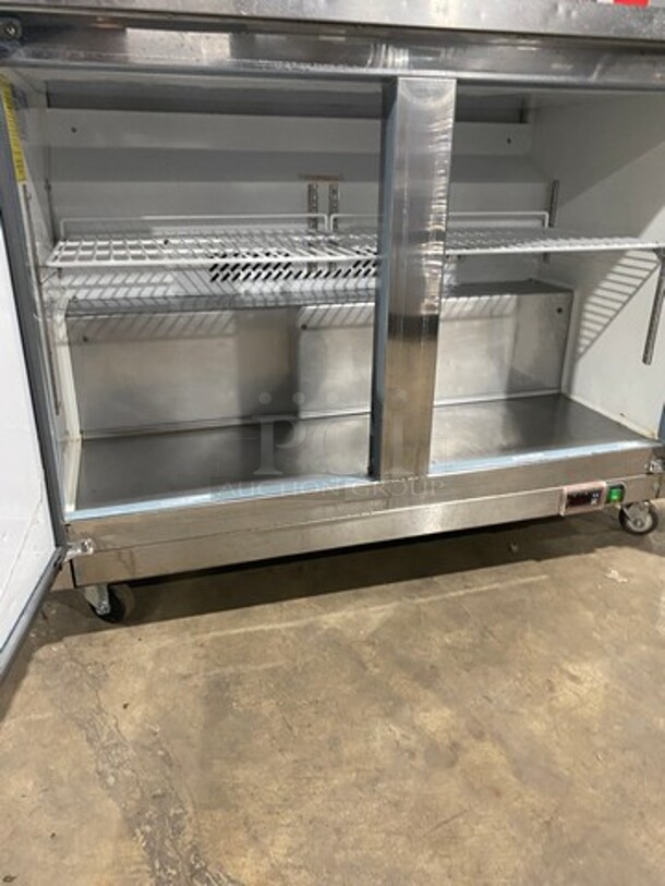 ARTIC AIR Commercial Stainless Steel 2 Door Undercounter Refrigerator! On Commercial Casters! Model AUC48R 115V/60Hz - Image 6 of 8