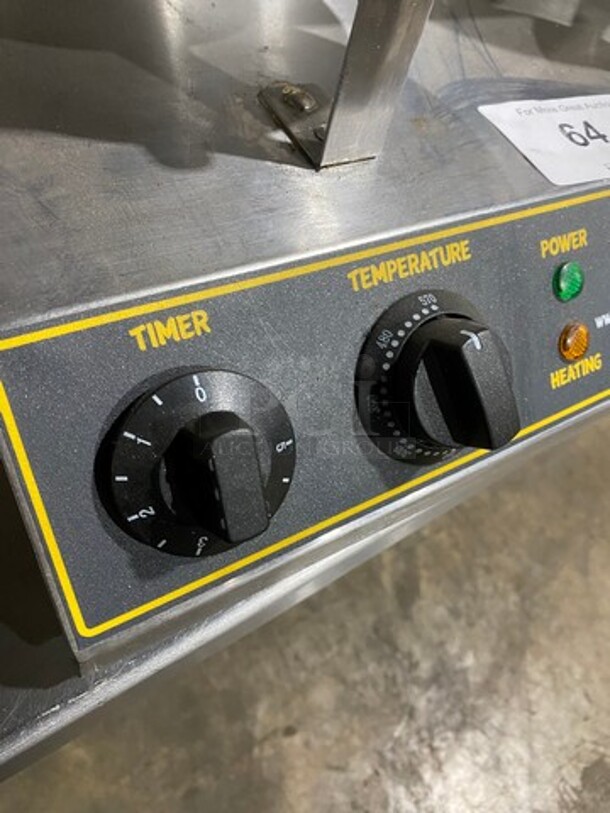 Carnival King Commercial Countertop Dual Waffle Maker! With Temperature And Timer Controls! All Stainless Steel! Model: 382WSM22 SN: CK171127R582 120V - Image 8 of 10