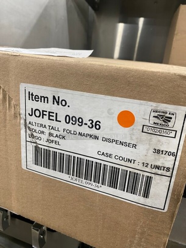 NEW! IN THE BOX! Jofel Black Poly Napkin Dispenser! Model: 09936 - Image 2 of 5