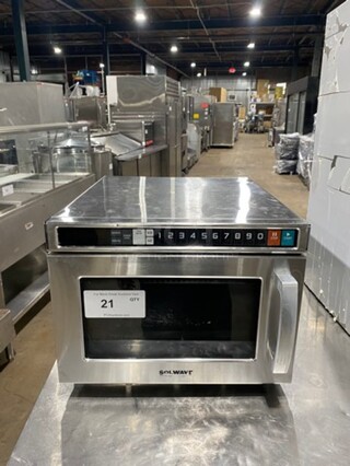 AWESOME! 2018 LATE MODEL! SOLWAVE All Stainless Steel Microwave Oven! Model 180MWHD21 Serial 180901625 208V-230V/60Hz/1 Phase 