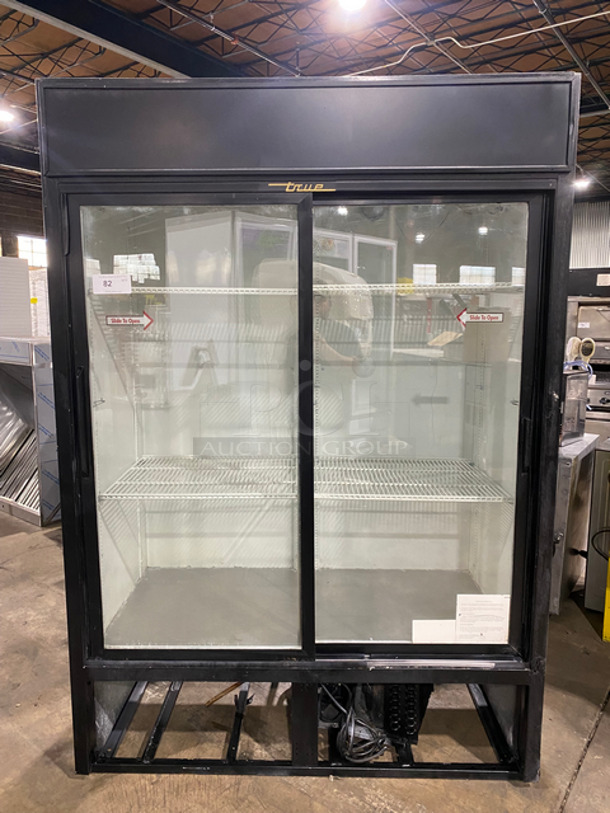 COOL! True Commercial Refrigerator Display Case Merchandiser! With 2 View Through Doors! With Poly Coated Racks! Model: GDM47 SN: 12194835 115/208/230V 60HZ 1 Phase