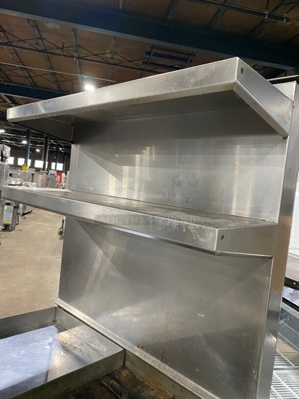 Jade Range Heavy Duty 2 Burner Gas Range With Griddle On Left Side, And Oven Underneath! With Raised Back Splash Double shelf! Stainless Steel! On Commercial Casters! Working When Removed! - Image 8 of 11