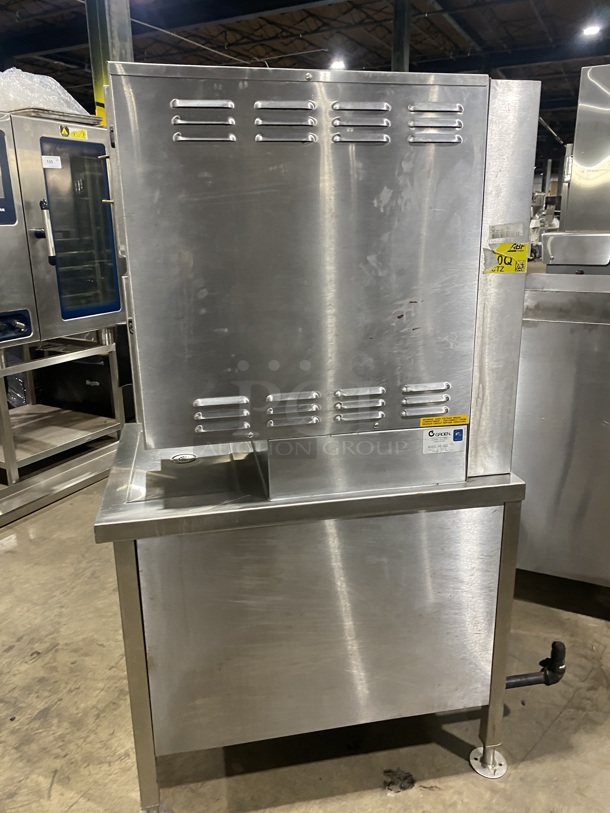 Groen Commercial Natural Gas Powered Dual Cabinet Steamer! All Stainless Steel! On Legs! MODEL: HY-6SG SN:72363 120V! - Image 3 of 11