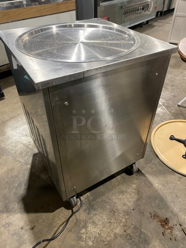 Commercial Fried Ice Cream Roll Machine! All Stainless Steel! On Casters! WORKING WHEN REMOVED! - Image 4 of 8