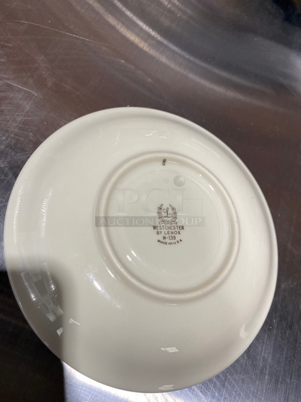 BEAUTIFUL! ELEGANT! BRAND NEW! NEVER USED! Lenox 12 Piece 5" Saucers! Ivory With 24K Gold Trim Dinnerware Collection! Includes Protective Material Carrier! 12x Your Bid! - Image 6 of 7