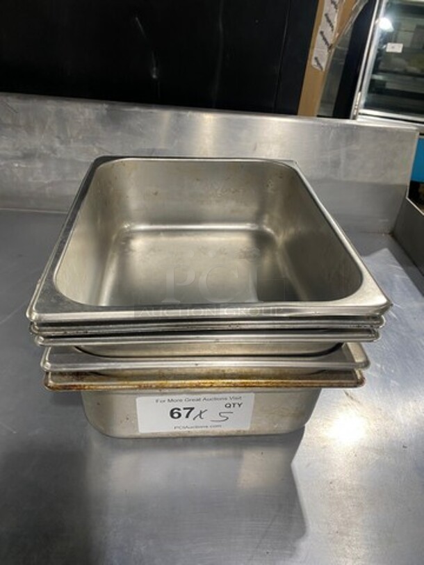 Winco Commercial Steam Table/ Prep Table Food Pans! All Stainless Steel! 5x Your Bid!