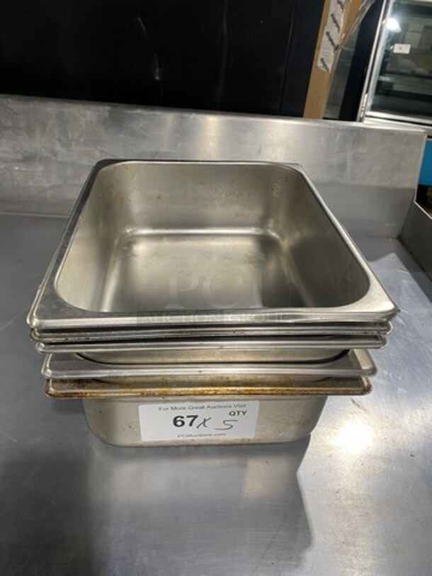 Winco Commercial Steam Table/ Prep Table Food Pans! All Stainless Steel! 5x Your Bid! - Image 1 of 5