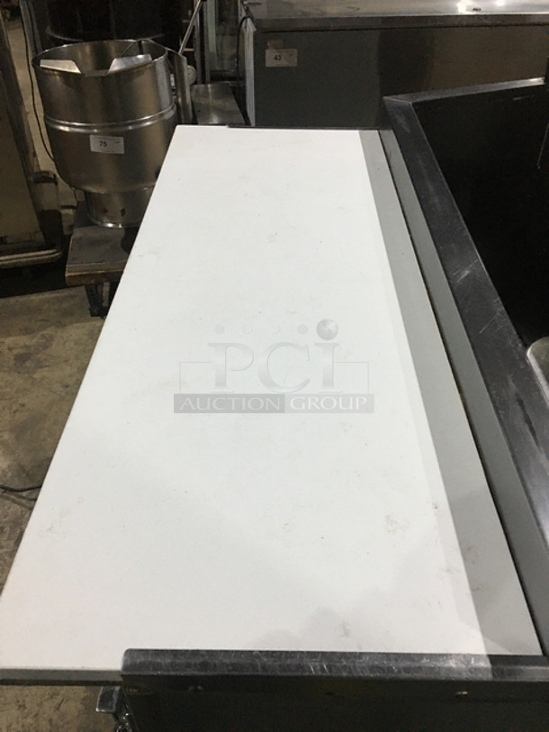 NICE! Leader Commercial Refrigerated Prep Table! With 2 Door Storage Area Underneath! All Stainless Steel! On Legs! - Image 8 of 9