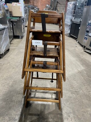 Commercial Wooden Highchairs! 3X Your Bid! 