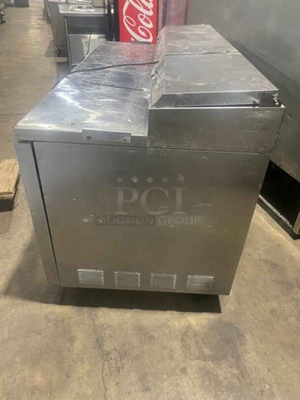 True Commercial Refrigerated Pizza Prep Table! With 2 Door Storage Space Underneath! All Stainless Steel! On Casters! Model: TPP67 SN: 13855773 115V 60HZ 1 Phase - Image 4 of 11