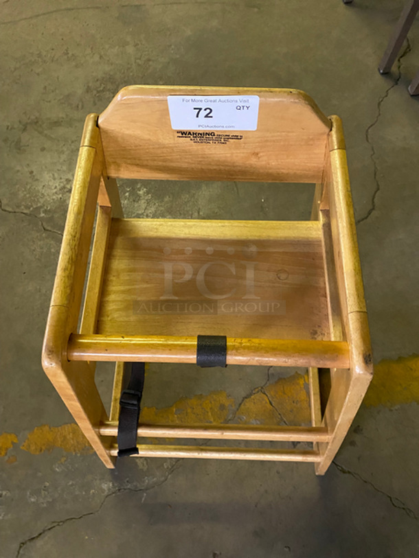 Wooden Highchair! With Child Safety Straps! - Image 5 of 6