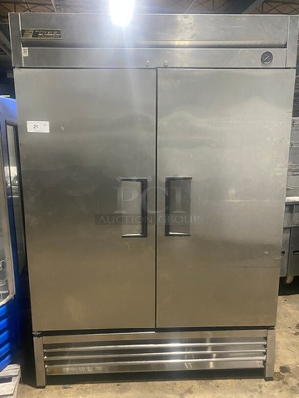 True Commercial 2 Door Reach In Freezer! All Stainless Steel! Model: T49F SN: 7701405 115V 60HZ 1 Phase