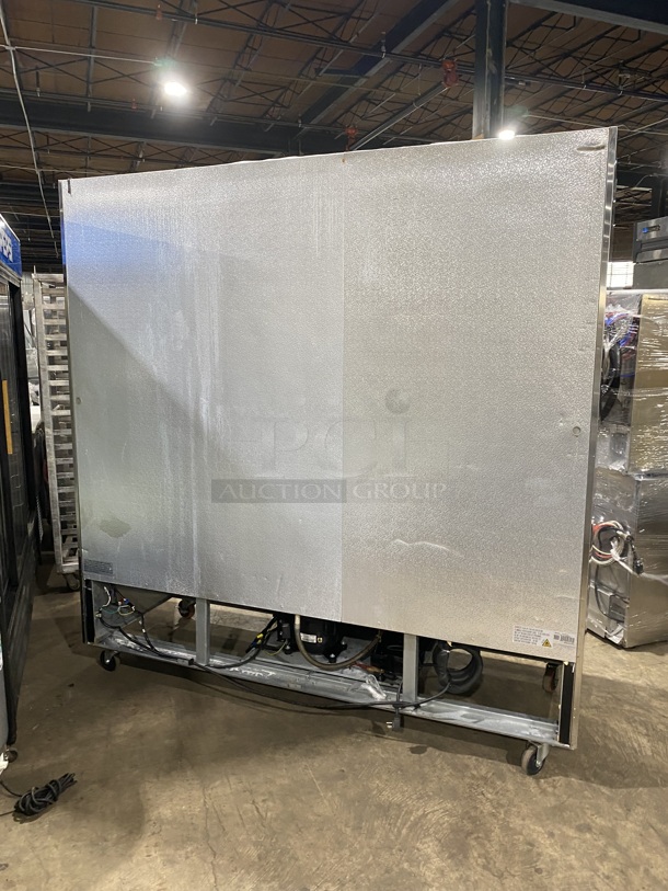 INDUSTRY Commercial 3 Door Reach In Freezer!  All Stainless Steel! On Casters! Model CFD-3FF-HC  - Image 3 of 8