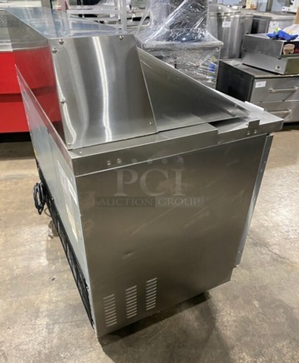 Ikon Stainless Steel Commercial Mega Top Sandwich Salad Prep Table! on Commercial Casters! MODEL KSP48 SN: KSP489064901 115V 1PH - Image 4 of 9