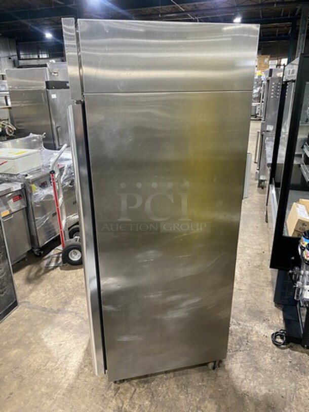 Hoshizaki Commercial Single Door Reach In Cooler! With View Through Door! Poly Drink Racks! Stainless Steel Body! On Casters! Model: CR1SFGECL SN: H50277E 115V 60HZ 1 Phase - Image 2 of 9