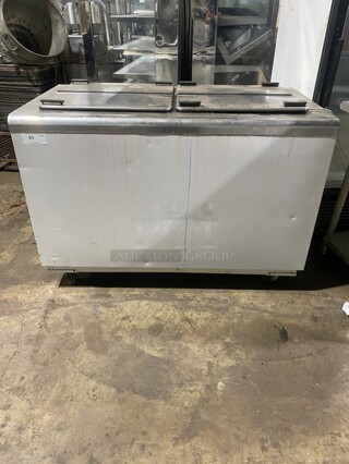 Kelvinator Commercial 4 Door Ice Cream Freezer/Dipping Cabinet! All Stainless Steel Top! On Casters!