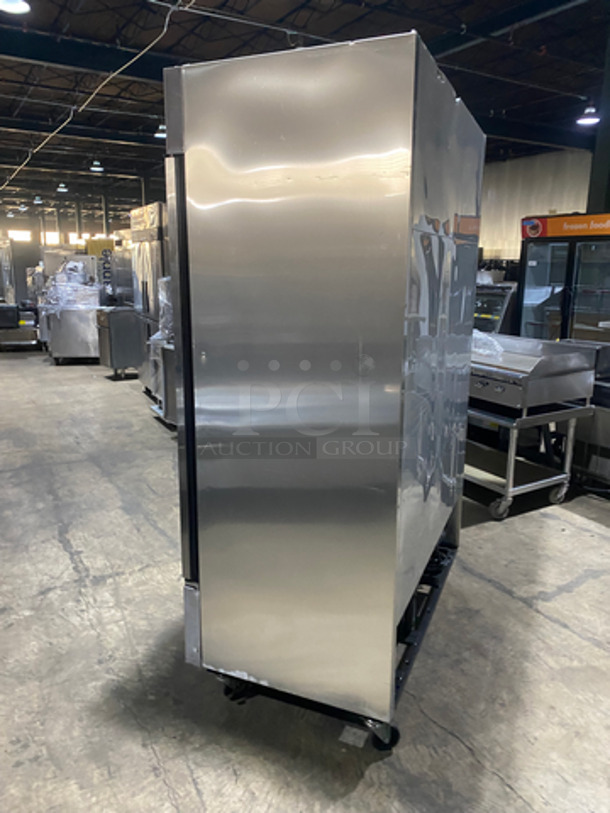 COOL! True Commercial 2 Door Reach In Freezer! With Poly Coated Racks! All Stainless Steel! On Casters! Model: T49F SN: 7701330 115V 60HZ 1 Phase - Image 3 of 10