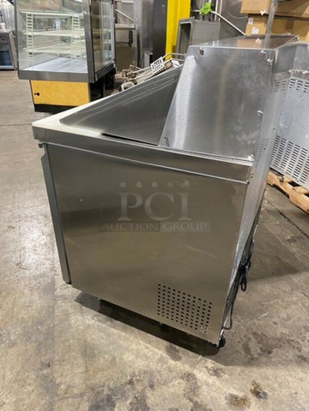 Motak Commercial Refrigerated Mega Top Sandwich Prep Table! With Commercial Cutting Board! With 2 Door Storage Space Underneath! All Stainless Steel! On Casters! Model: MST36X SN: 428747087 - Image 3 of 9
