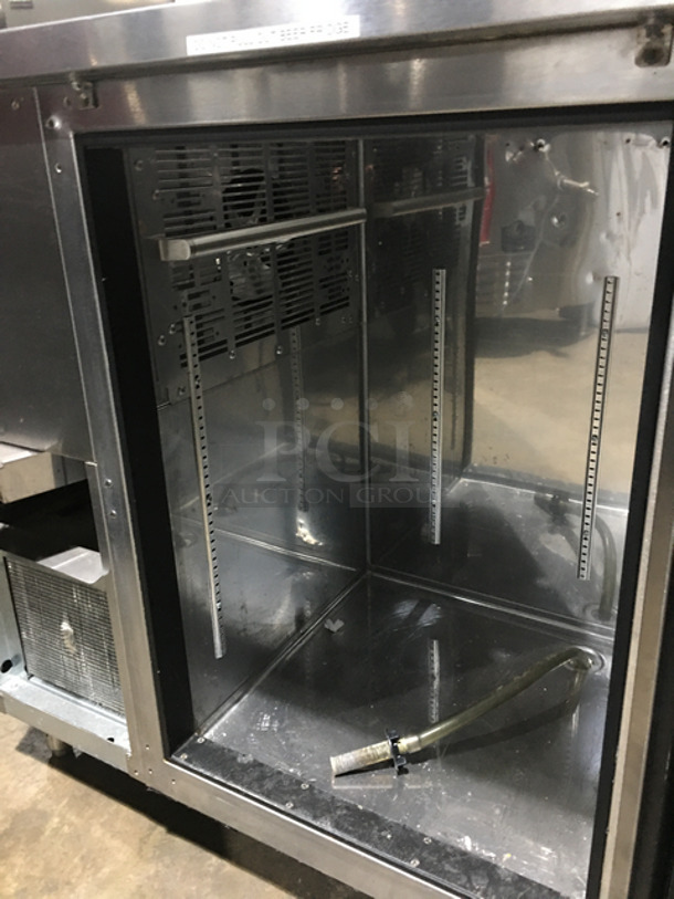 NICE! Perlick Commercial Single Door Bar Back Cooler! All Stainless Steel! On Legs! Model: BBS36RO SN: 783465 115V 60HZ 1 Phase - Image 5 of 9
