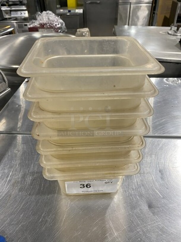 Cambro 1/6 Poly Food Bins! 7 X Your Bid! 