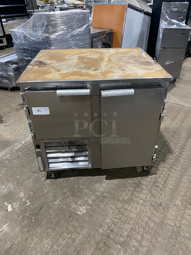 Leader Commercial Refrigerated Lowboy/Prep Table! With 2 Door Underneath Storage Space! All Stainless Steel! Model DR48SC Serial PS121452! 115V 1Phase! - Image 1 of 8