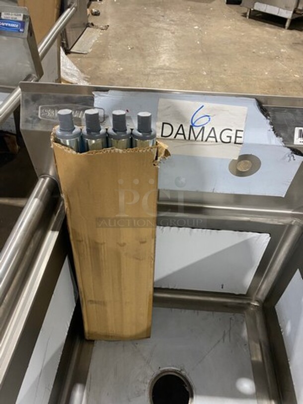 NEW! SCRATCH-N-DENT! Sapphire Single Compartment Prep Sink! All Stainless Steel! With Legs! Model: SMS2020 - Image 5 of 8