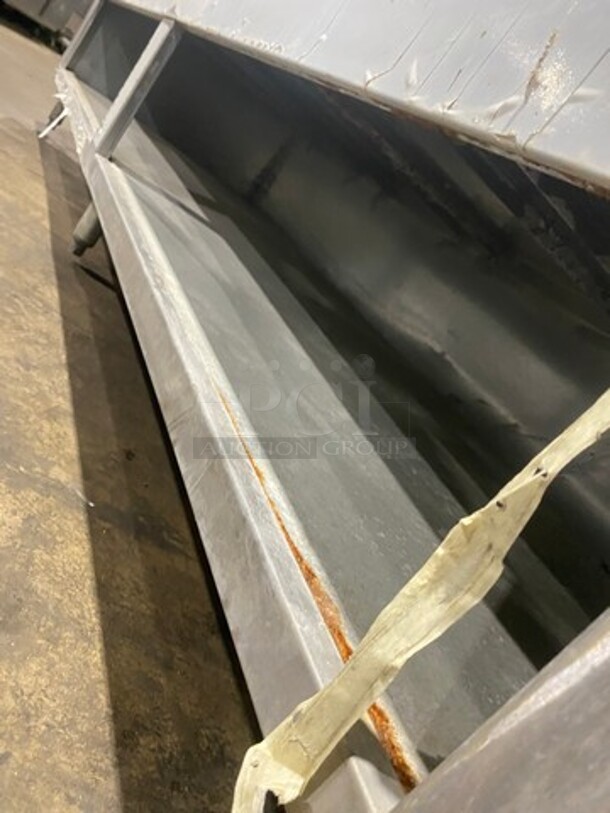 Custom Made Commercial Work Top Table/ Equipment Stand! With Raised Back And Side Splashes! With Storage Space Underneath! All Stainless Steel! On Legs! - Image 6 of 7