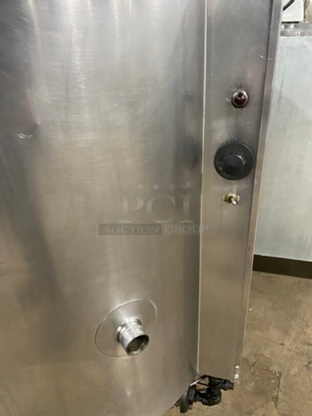 Groen Commercial Natural Gas Powered Jacketed Self-Contained Soup Kettle! All Stainless Steel! On Legs! Model: AH140 SN: 1380 - Image 7 of 9