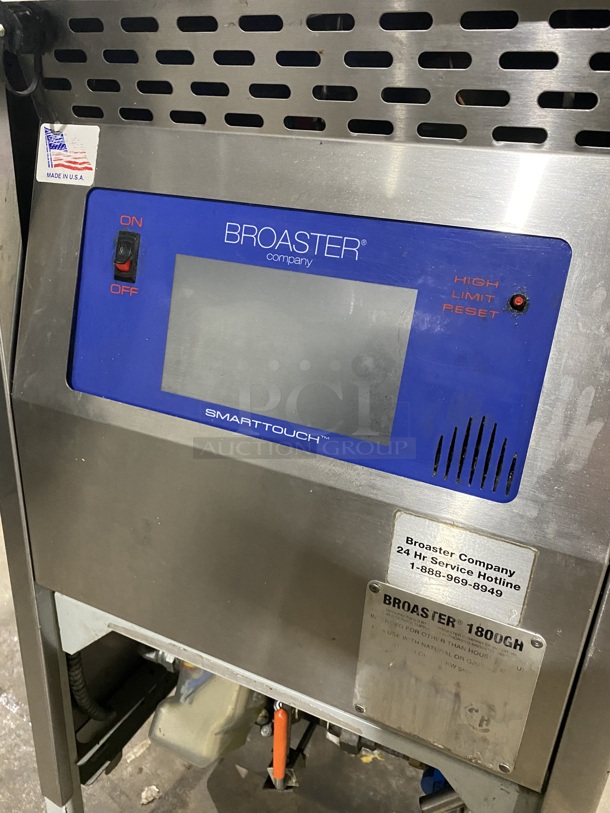 WOW! BROASTER Natural Gas Powered Heavy Duty Commercial Pressure Fryer! Smart Touch Screen! With Oil Filter! Model 1800GH  - Image 7 of 11