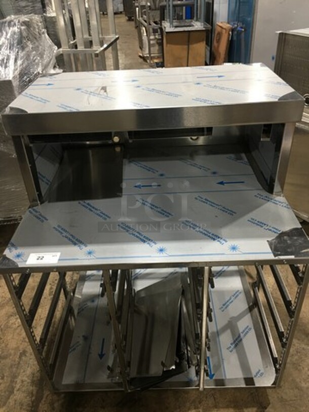GREAT! NEW! Delfield Commercial Worktable! Stainless Steel! On Small Casters! With Built In Tray Rack Underneath!  Model: WORKTABLE SN: 1610150002301 - Image 2 of 10