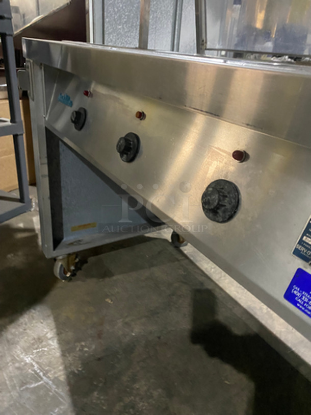 Serv-O-Lift Commercial Electric Powered 3 Bay Steam Table! With Sneeze Guard and Tray Slide! All Stainless Steel! On Casters! Model: 501-3 SN: 927280 208V 60HZ 1 Phase - Image 7 of 9
