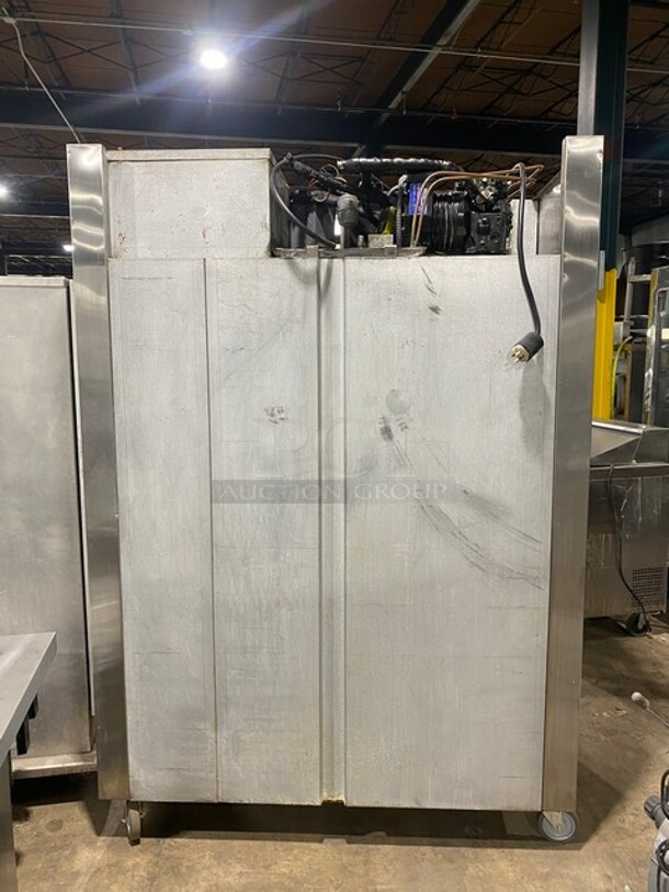 Nice! Traulsen All Stainless Steel 
 Digital Temperature control! 2Door Reach in Freezer! With Metal Racks! On caster Wheels! Model : ALT2-32WUT! Working When Removed!  - Image 3 of 10
