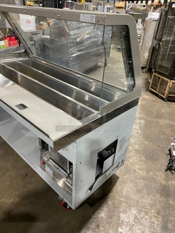 Duke Commercial Sandwich Prep Line Unit! With Slanted Front Glass! With Commercial Cutting Board! All Stainless Steel! On Casters! Model: SUBCPTC60M SN: 07063219 120V 60HZ 1 Phase - Image 4 of 9