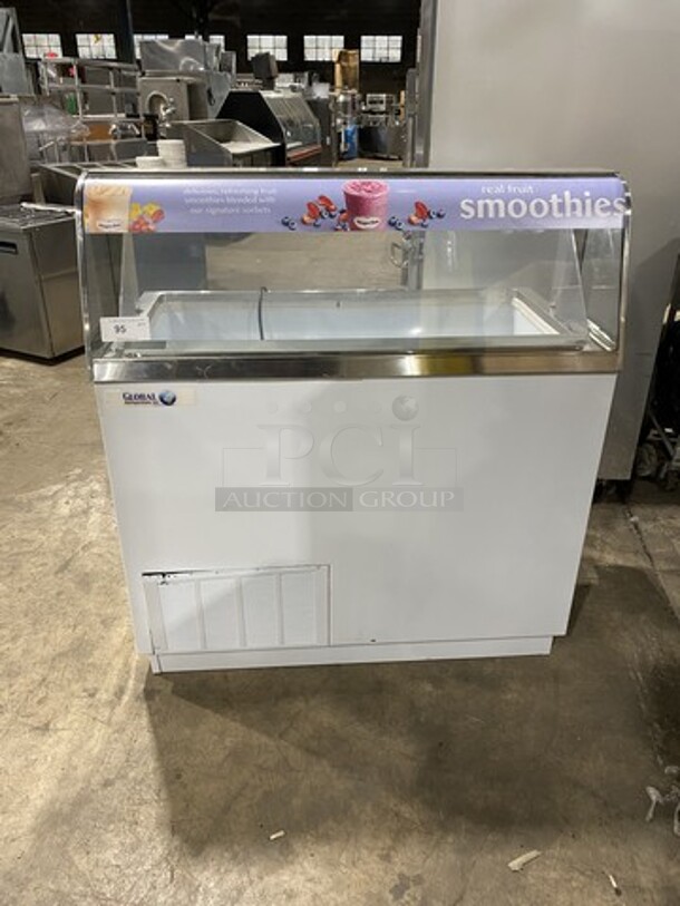 Global Refrigeration Ice Cream Dipping Cabinet! With Closing Back Lid! 115V  1Phase! 