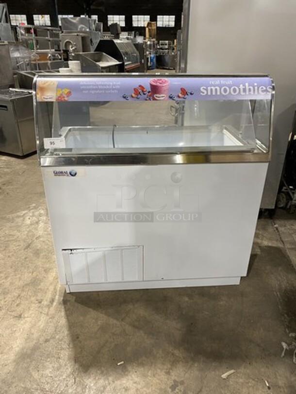 Global Refrigeration Ice Cream Dipping Cabinet! With Closing Back Lid! 115V  1Phase!  - Image 1 of 8