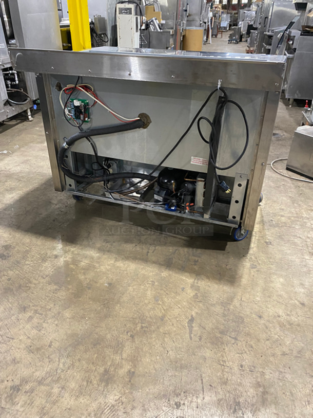 Continental Commercial Refrigerated Sandwich Prep Table! With 2 Door Underneath Storage Space! Poly Coated Racks! All Stainless Steel! On Casters! Model: SW4812 SN: 15766668 115V 60HZ 1 Phase - Image 3 of 8