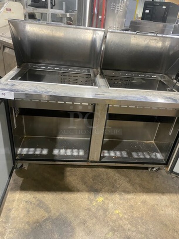 Turbo Air Commercial Refrigerated Mega Top Sandwich Prep Table! With 2 Door Storage Space Underneath! All Stainless Steel! On Casters! Model: MST6024 SN: KMM6TB7391 115V - Image 5 of 9