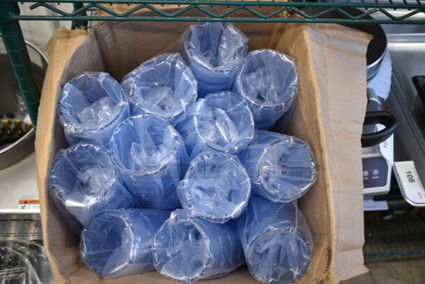 BRAND NEW SCRATCH AND DENT! Box of Blue Beverage Tumblers. - Image 2 of 3