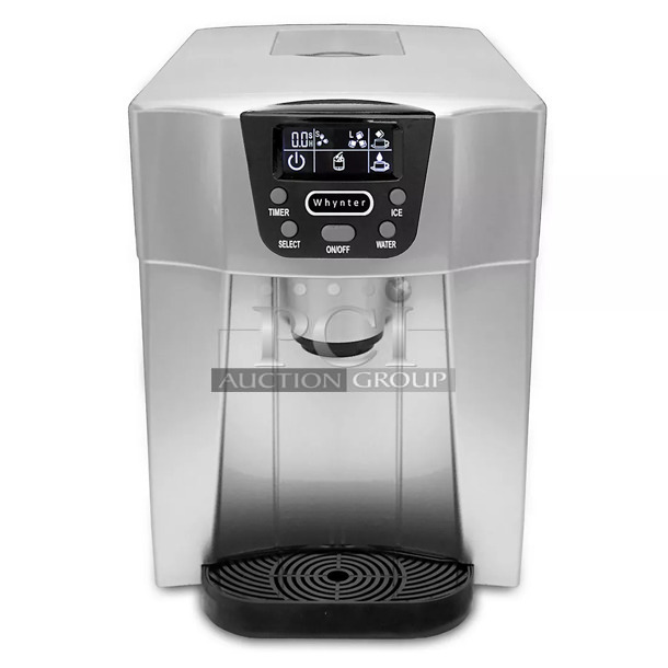 BRAND NEW SCRATCH AND DENT! Whynter IDC-221SC Countertop Direct Connection 26lb per day Ice Maker and Water Dispenser – Silver. 115 Volts, 1 Phase. Tested and Working! - Image 1 of 5