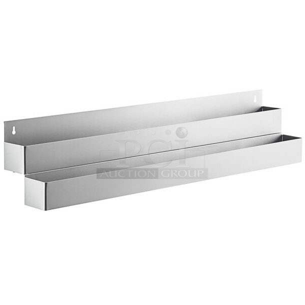 BRAND NEW SCRATCH AND DENT! Steelton 712B5548D Stainless Steel Double Tier Speed Rail - 48" - Image 1 of 5
