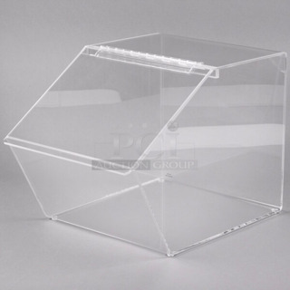 BRAND NEW! Cal-Mil 943 Classic Slant Front Acrylic Food Bin - 12 1/2" x 16" x 12 1/2"
