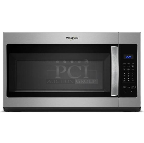 BRAND NEW SCRATCH AND DENT! 2020 Whirlpool WMH31017HZ-4 Stainless Steel 1.7 cu. ft. Over the Range Microwave in Fingerprint Resistant Stainless Steel with Electronic Touch Controls. 115 Volts, 1 Phase. Tested and Working!