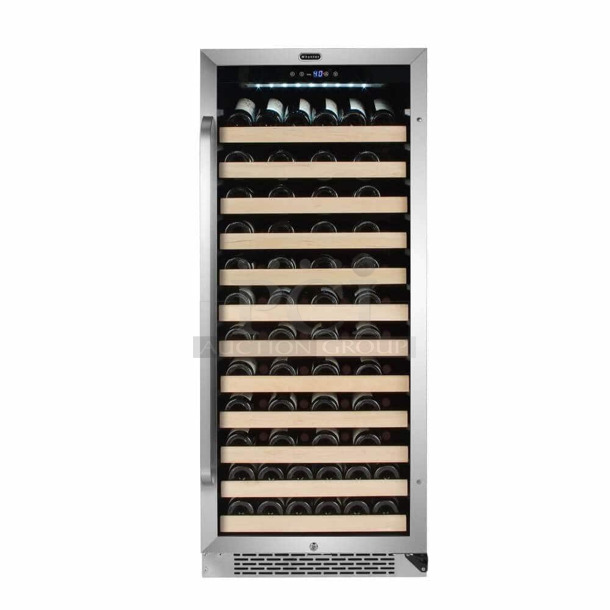 BRAND NEW SCRATCH AND DENT! Danby DBC2760BLS Stainless Steel Dual Zone 27 Bottle Built-In French Door Beverage Wine Cooler Merchandiser. 115 Volts, 1 Phase. Tested and Working! - Image 1 of 5