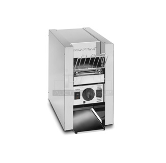 BRAND NEW SCRATCH AND DENT! 2016 Milantoast US18011 Stainless Steel Commercial Countertop Rotary Toaster. 120 Volts, 1 Phase. 