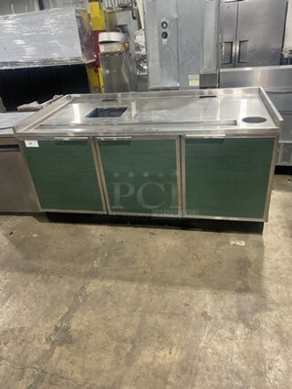 Duke All Stainless Steel Heavy Duty Beverage Center Work Station! On Legs!