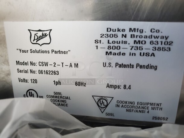 DUKE CSW-2-T-AM Warmer Double 120Volts  - Image 6 of 6