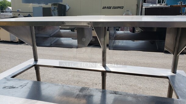 Stainless Steel Work Table w/ Overhead Shelf! - Image 2 of 3